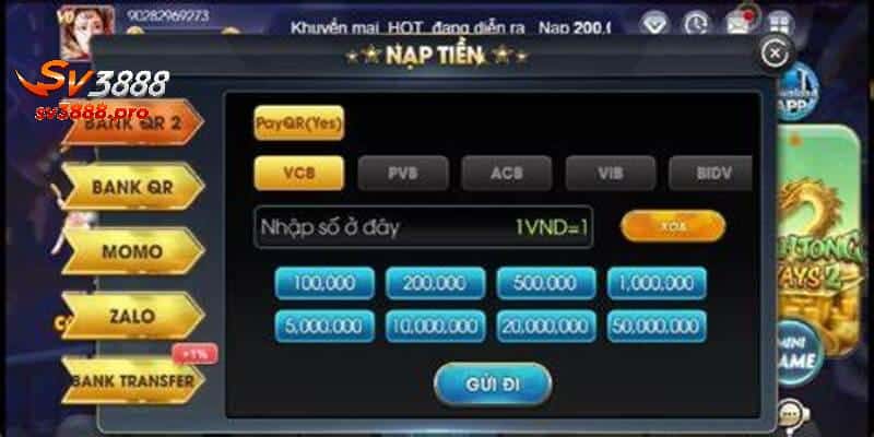 Biểu mẫu thông tin người dùng phải cung cấp